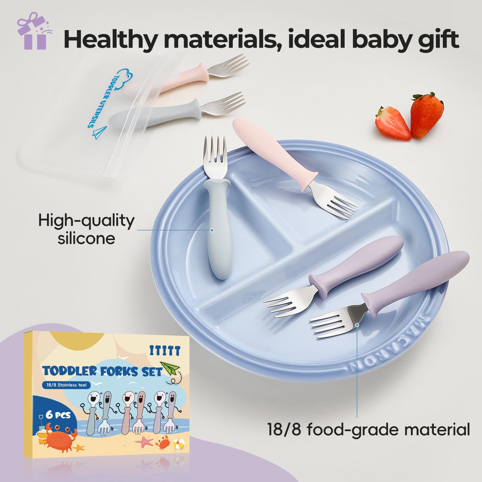 ITITT toddler forks are dishwasher-safe for quick cleanup