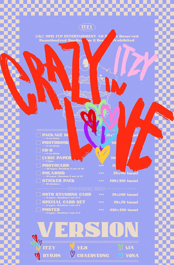 ITZY Crazy In Love Yeji portrait, bold style capturing the era