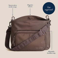 Itzy Ritzy Belong Cargo Caddy exterior zip pocket with key leash for quick access