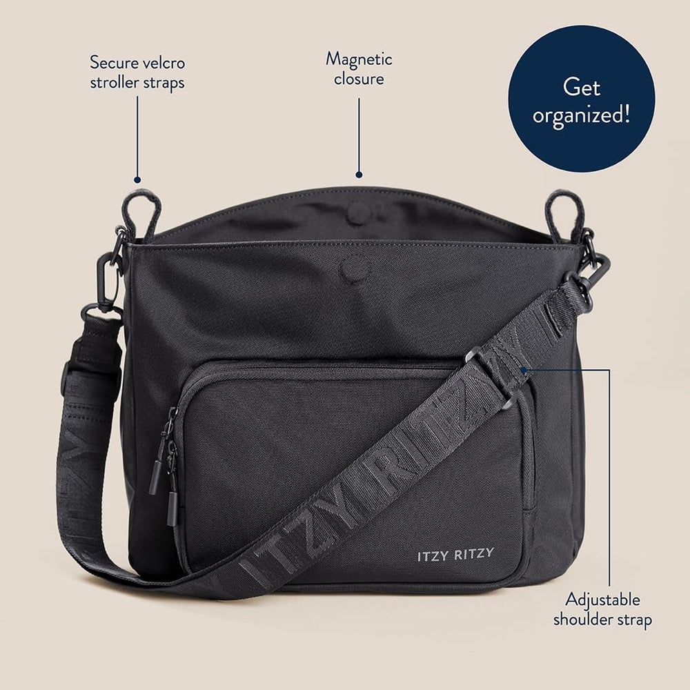 Itzy Ritzy Belong Cargo Caddy exterior pocket with built-in key leash for quick access
