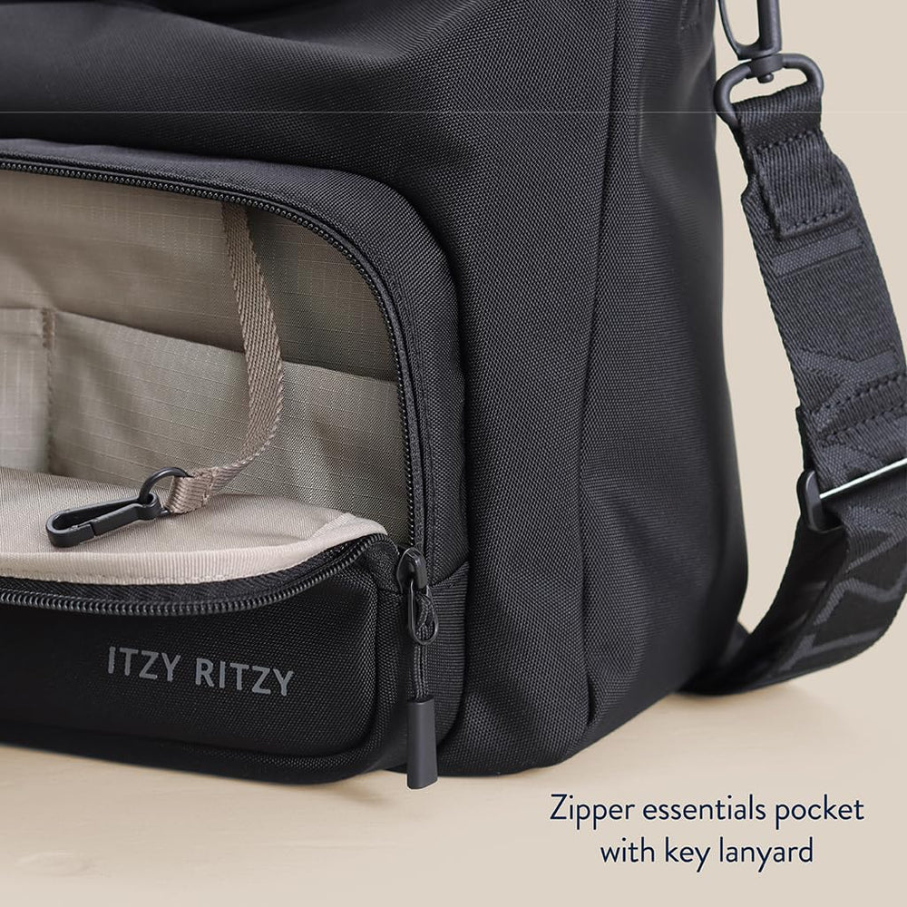 Itzy Ritzy Belong Cargo Caddy ripstop nylon for durable, spill-resistant storage