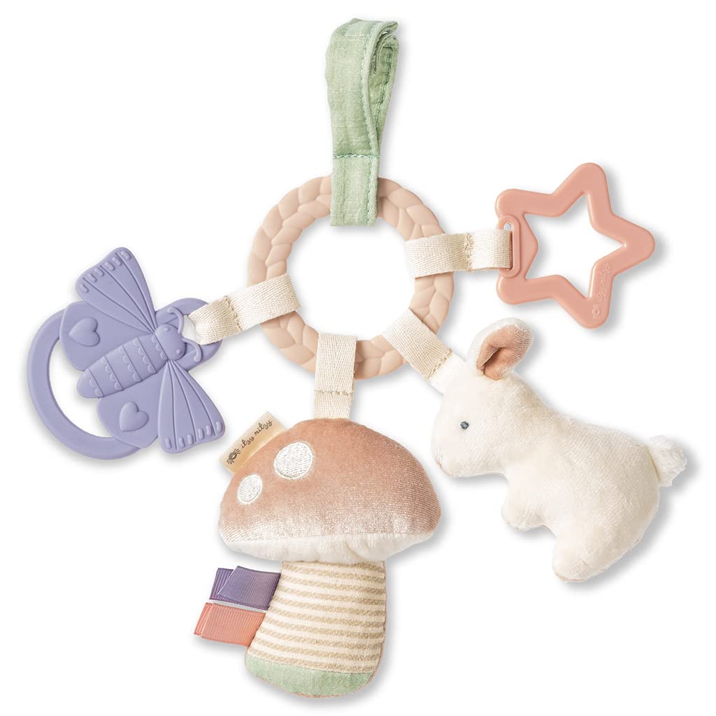 Itzy Ritzy Bitzy Busy Ring braided teething ring soothing gums for on-the-go teething