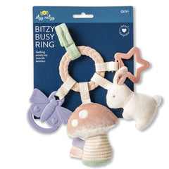 Itzy Ritzy Bitzy Busy Ring crinkle toy and jingle bell stimulate senses