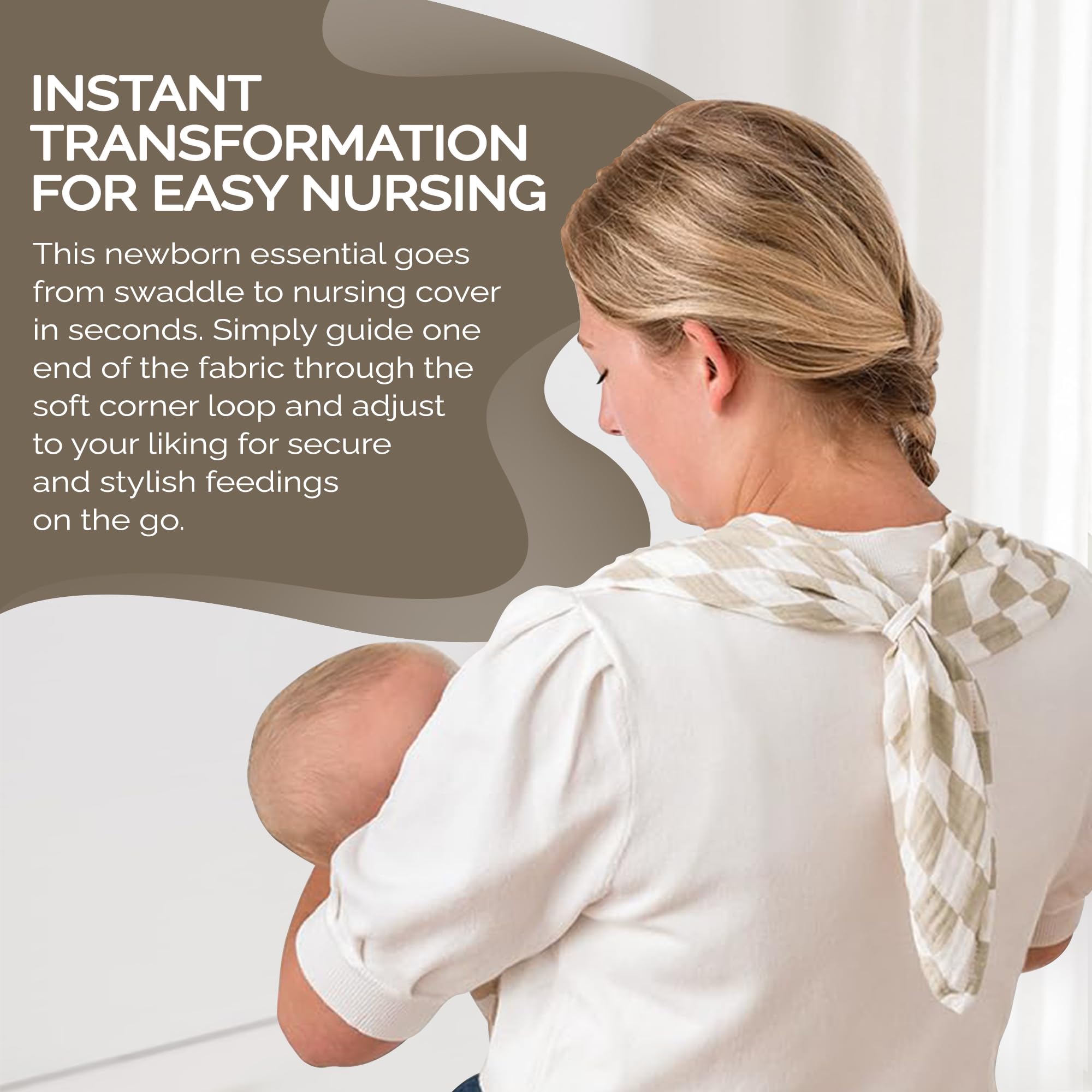 Itzy Ritzy Breastfeeding Boss burp cloth catching spills