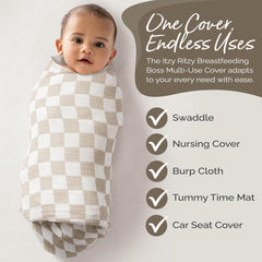 Itzy Ritzy Breastfeeding Boss stroller cover shielding surroundings