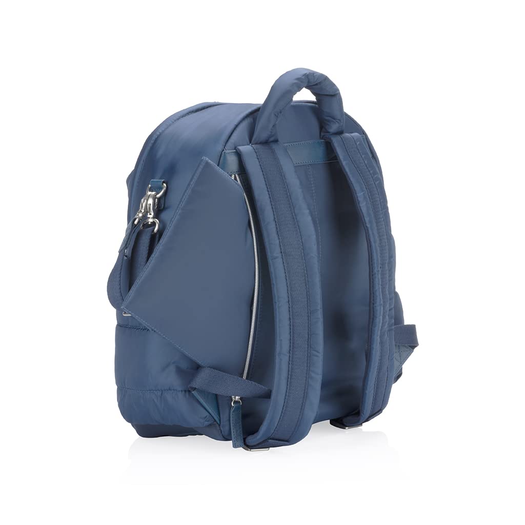 Itzy Ritzy Dream Diaper Bag changing pad included for comfortable on-site changes.