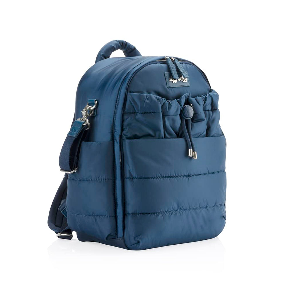 Itzy Ritzy Dream Diaper Bag interior highlights 14 pockets for diapers and extras.
