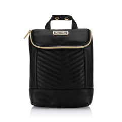 Itzy Ritzy insulated bottle bag front view shows space for three bottles on the go.