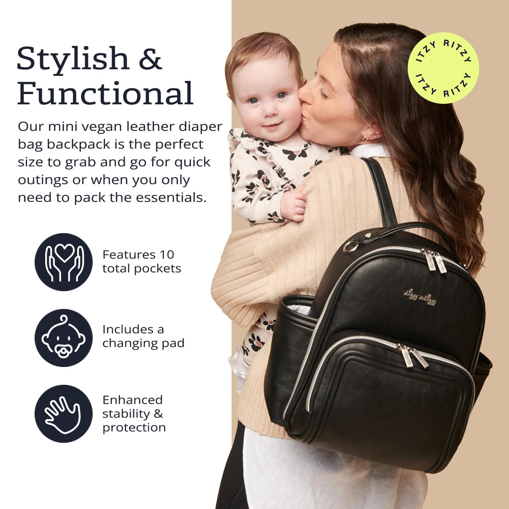 Itzy Ritzy mini plus bottle pockets keep bottles secure during outings