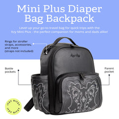 Itzy Ritzy Mini Plus Outlaw bottle pockets keep baby bottles within easy reach