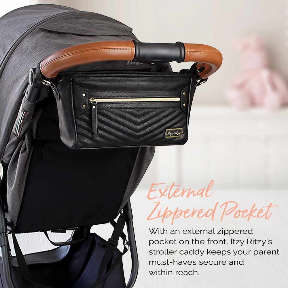Itzy Ritzy stroller caddy external pocket for phone and keys