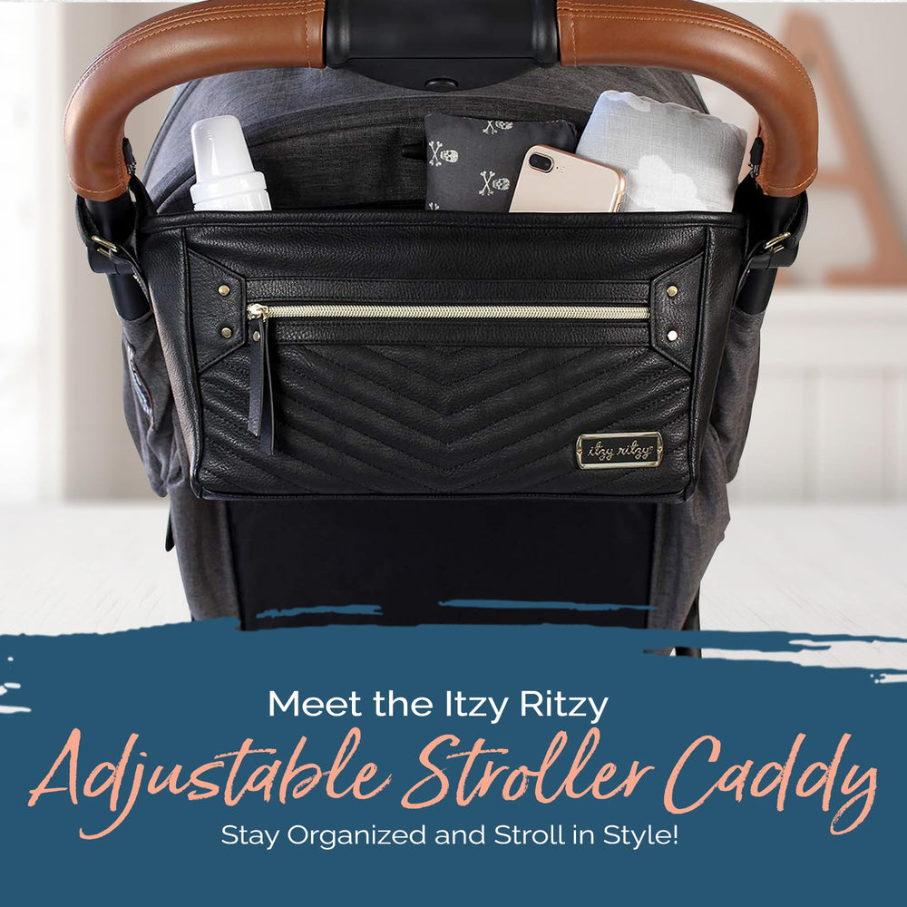 Itzy Ritzy stroller caddy interior pockets keep bottles and essentials organized