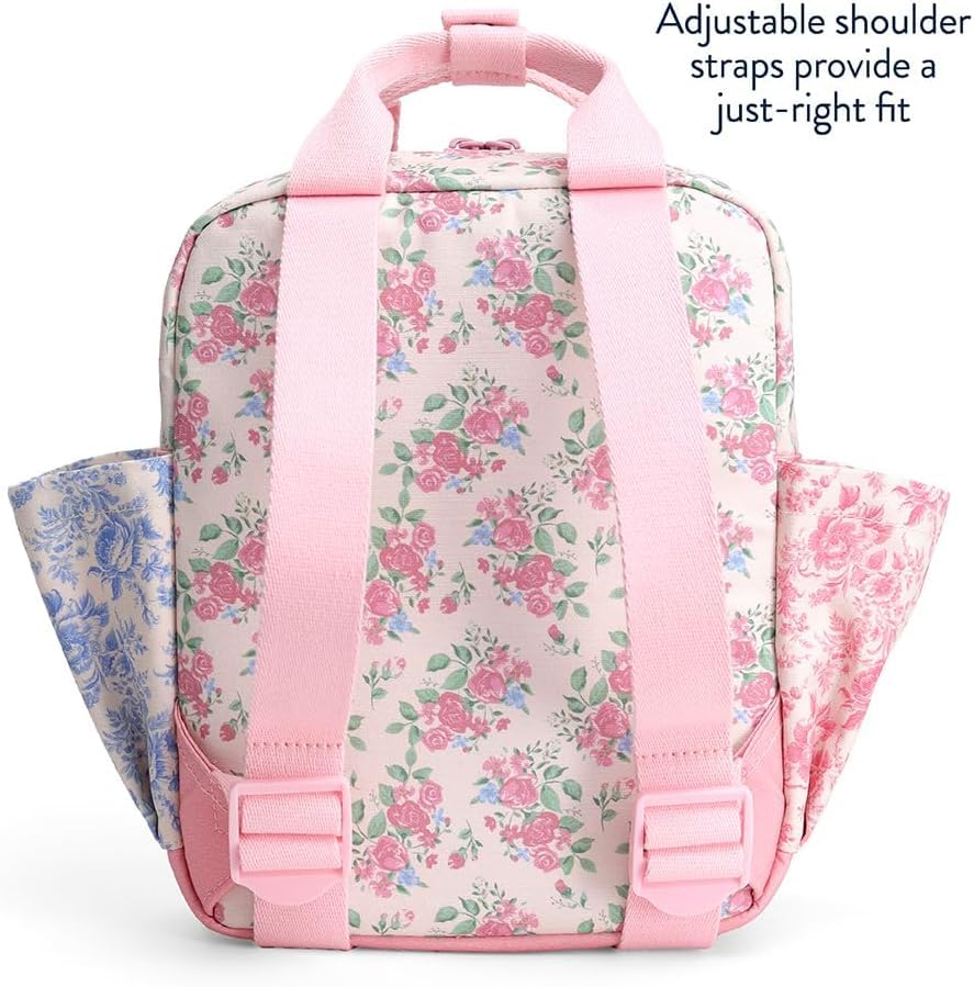 Ribbons & Roses design on Itzy Ritzy backpack adds playful style for toddlers.