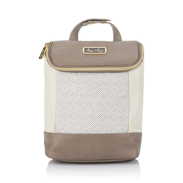 Itzy Ritzy Vanilla Latte insulated bottle bag front view for stylish bottle storage