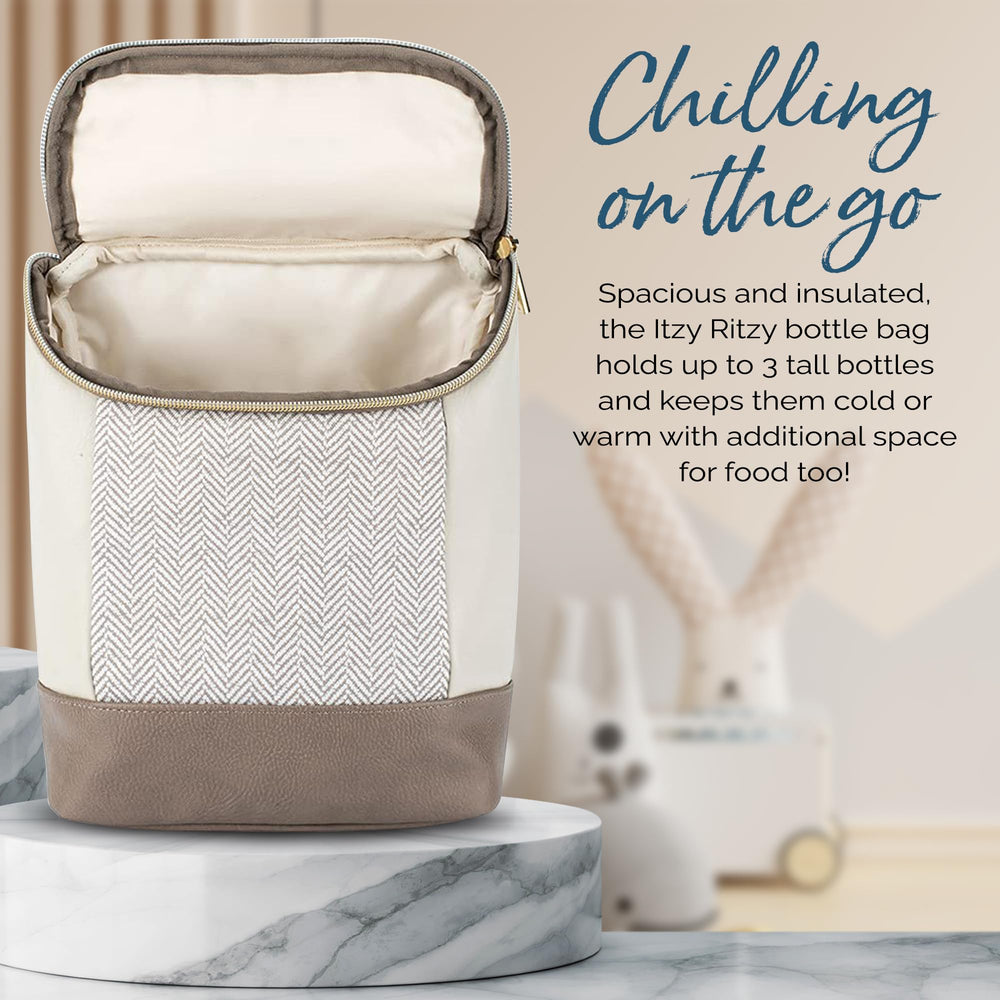 Itzy Ritzy Vanilla Latte bag doubles as a parent lunch box