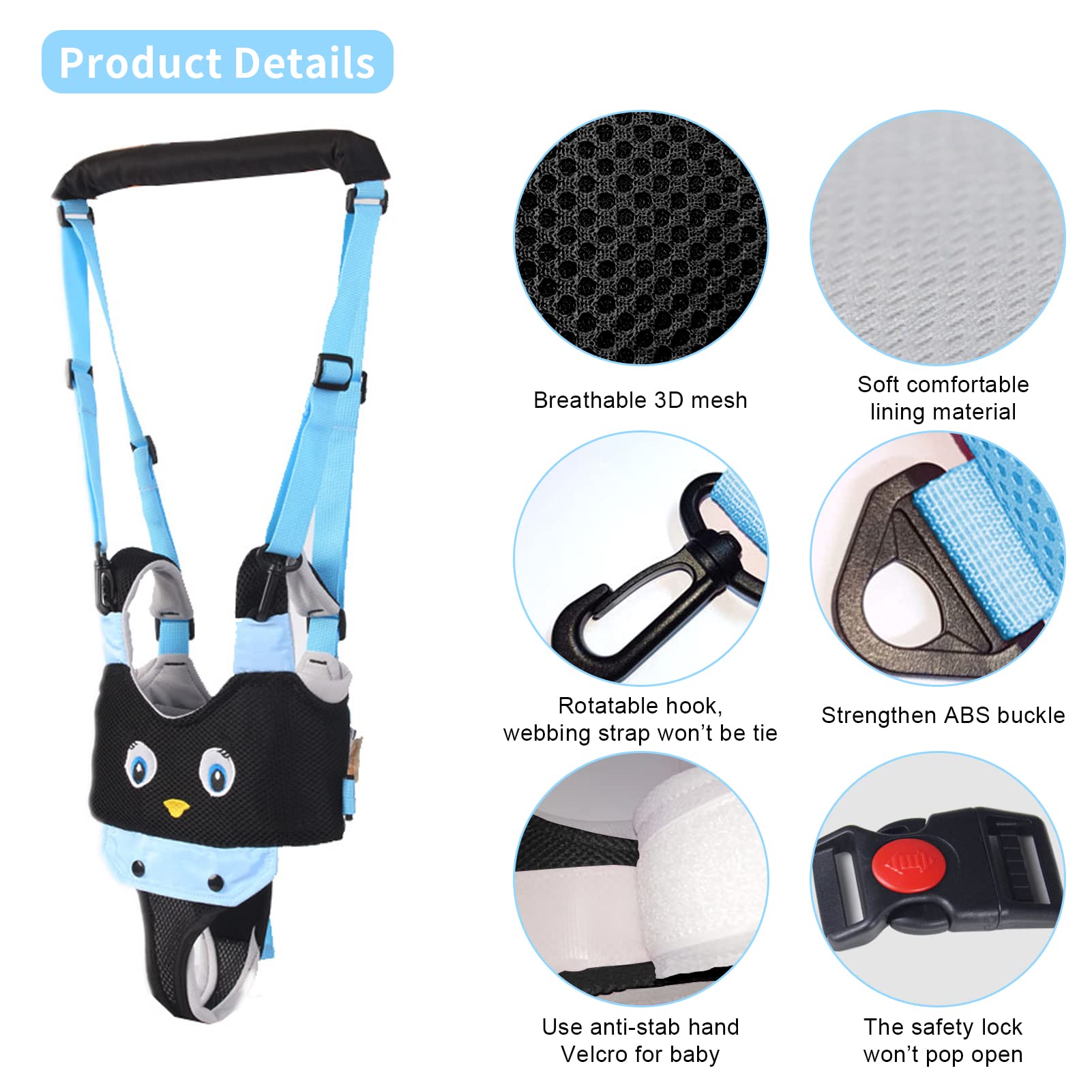 IULONEE adjustable straps and buckles provide secure, snug fit for growing babies.