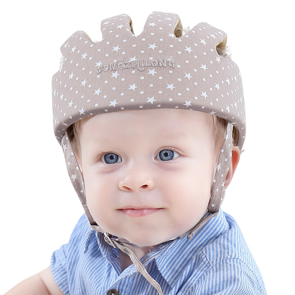 IULONEE baby head protector helmet with soft natural fibers for gentle protection during learning