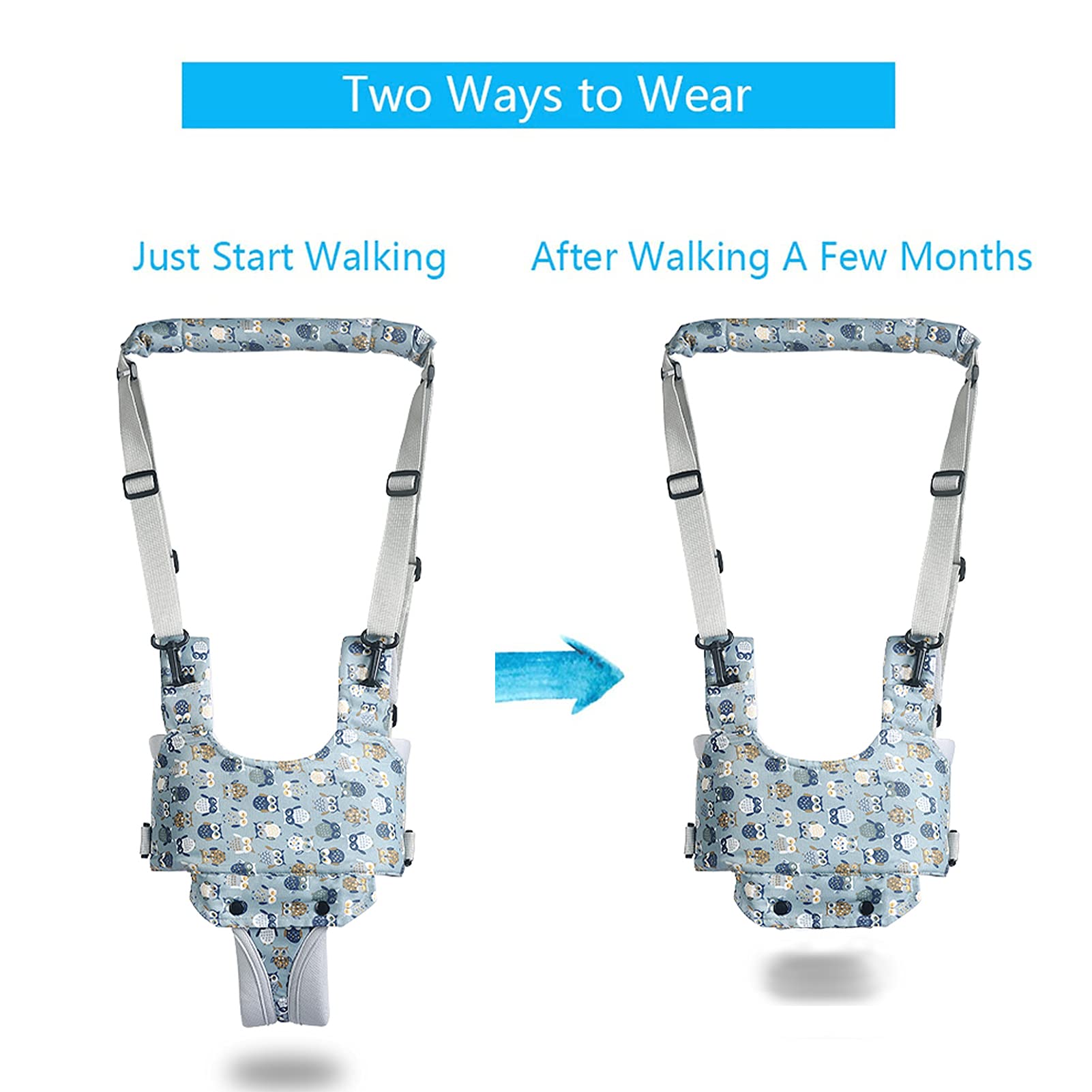 IULONEE baby walker adjustable straps highlight secure and comfy fit