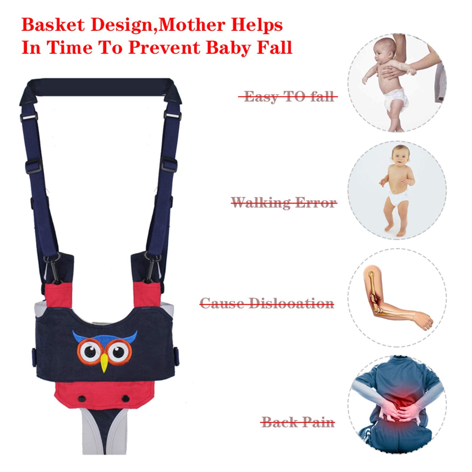 IULONEE Baby Walker uses breathable cotton and mesh for comfort.