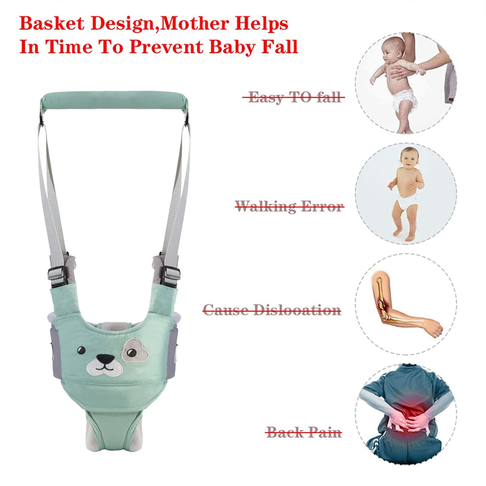 IULONEE baby walker green breathable cotton mesh fabric keeps baby cool