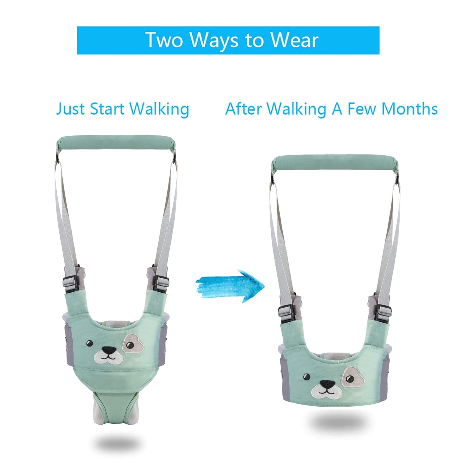 IULONEE baby walker green lifting mode helps safe standing for early mobility