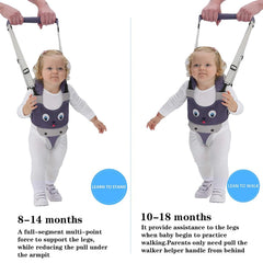 IULONEE Baby Walker Harness grey adjustable straps ensure a stable, secure fit.