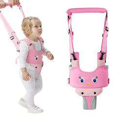 IULONEE baby walker harness pink side view showing support for steady stepping