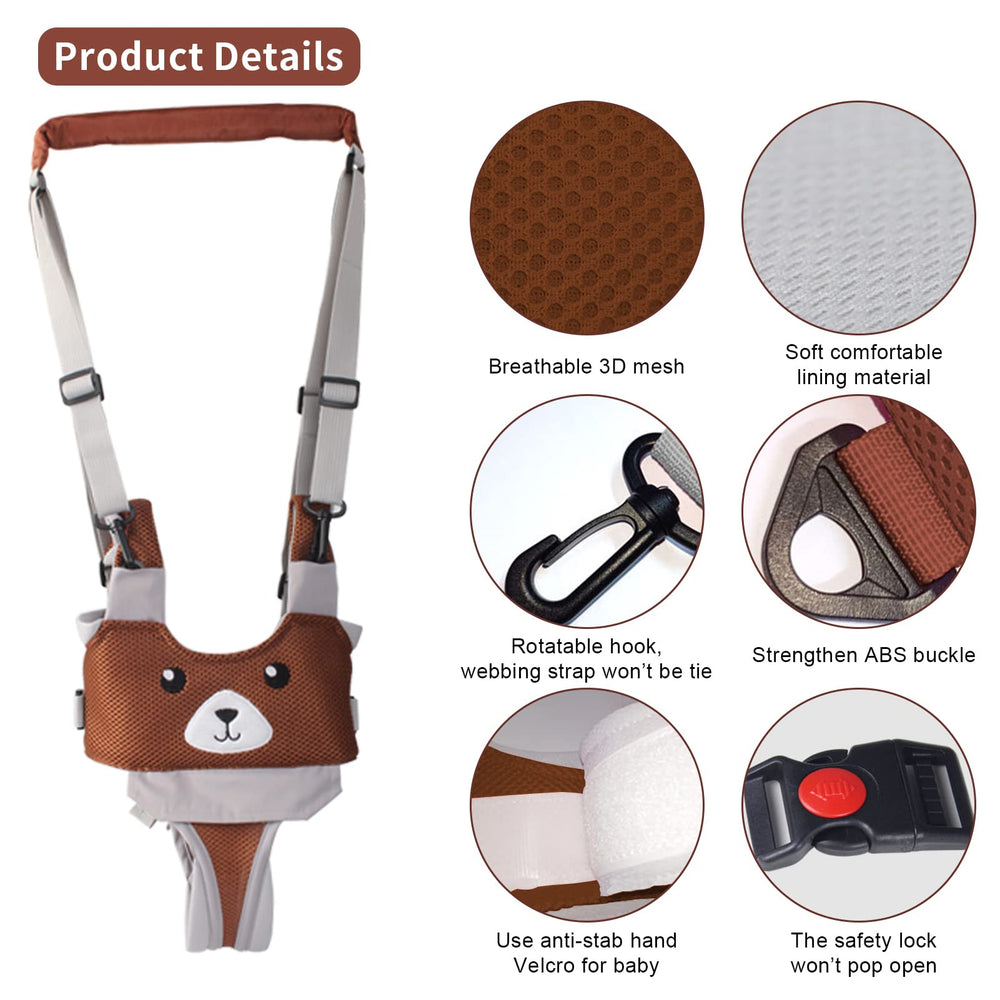 IULONEE walking harness with adjustable straps for a secure, growing fit.