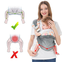 IULONEE Baby Wrap Carrier with adjustable buckle for precise, secure fit.