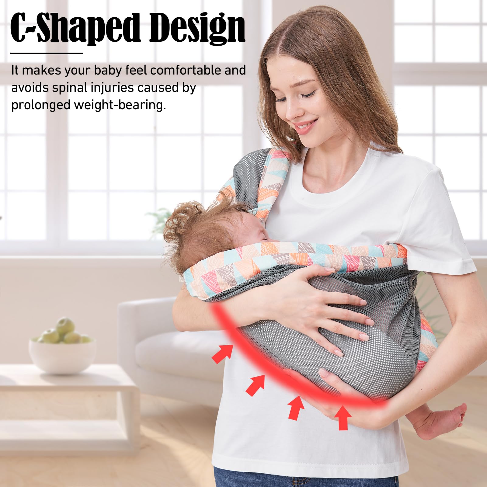 IULONEE Baby Wrap Carrier offers multiple wearing styles for versatile use.