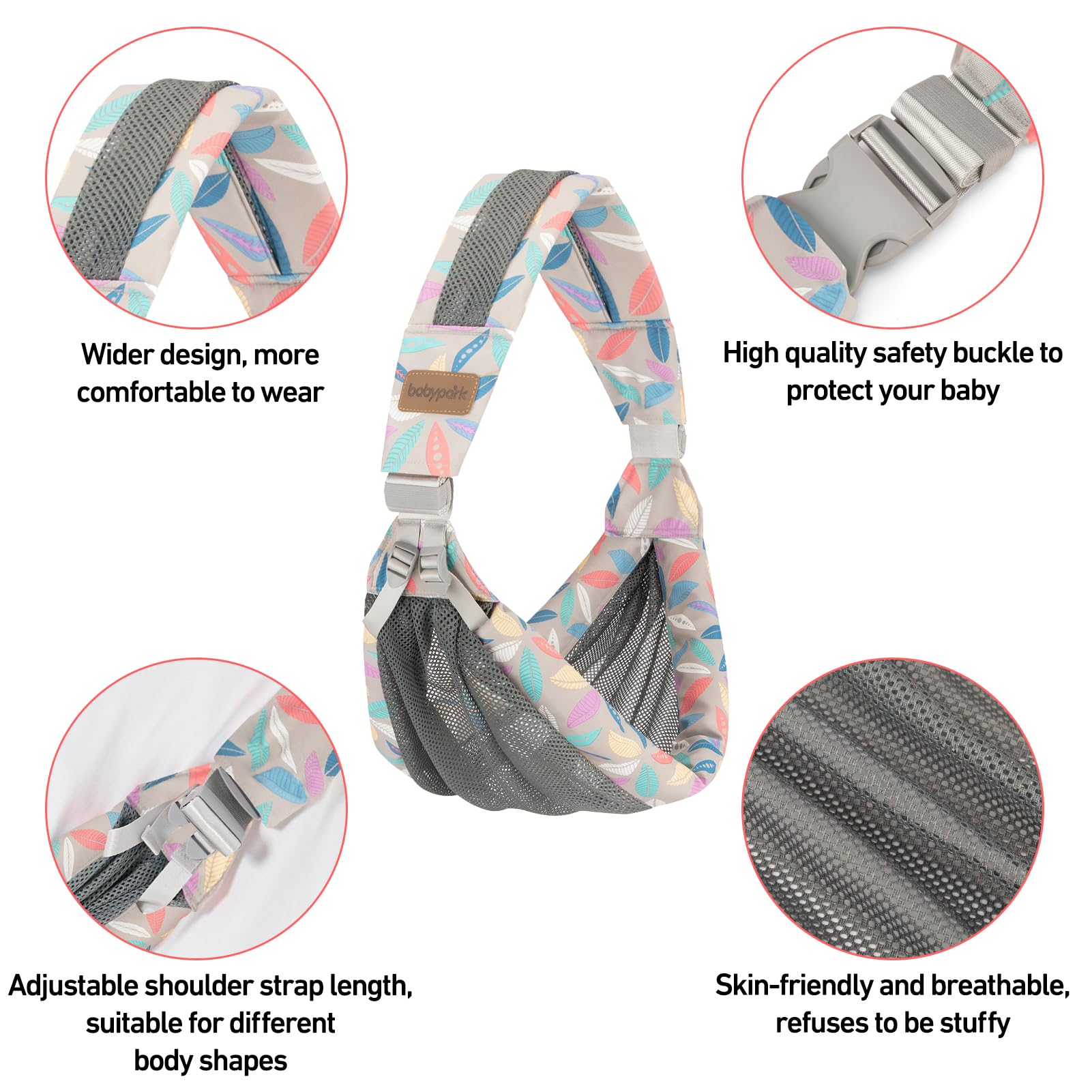 IULONEE wide shoulder straps distribute weight for comfortable long wear.