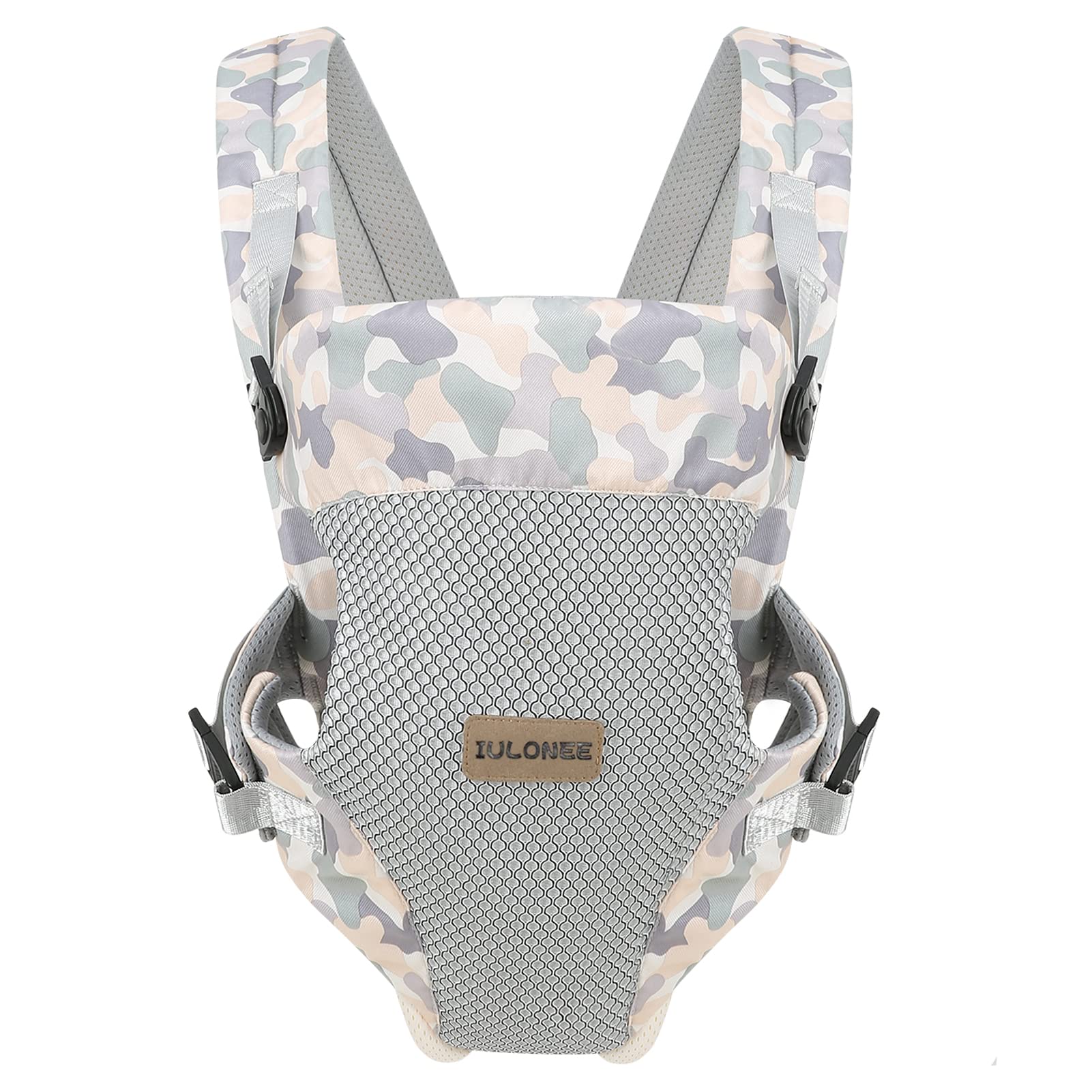 IULONEE padded shoulder straps for comfortable babywearing sessions.
