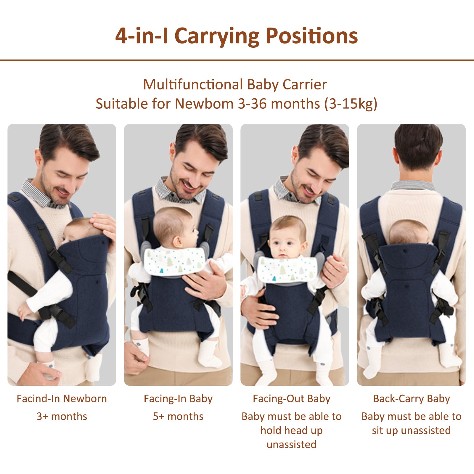 IULONEE wide waist belt and straps distribute weight to reduce back strain.