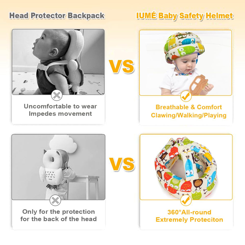 IUMÉ Toddler Safety Helmet breathable-padding helps keep heads cool during play.