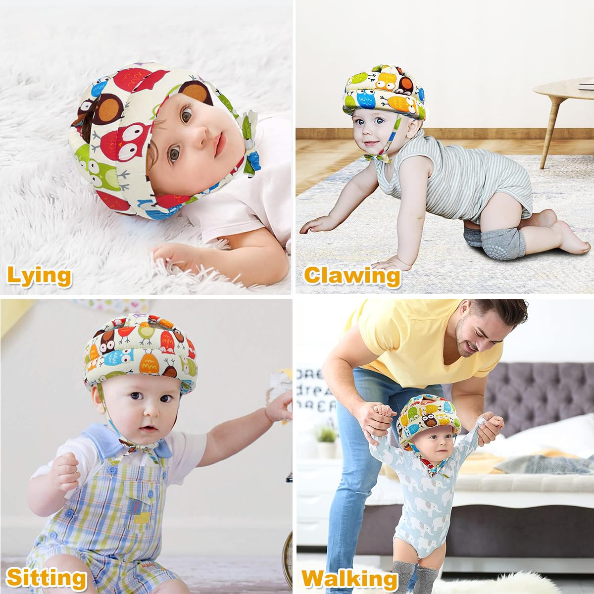 IUMÉ Toddler Safety Helmet closeup-head-protector highlights sturdy construction.