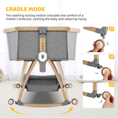 IUVKIMOM bassinet bedside connection demonstrating easy bed alignment.