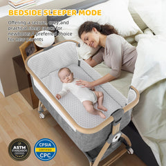 IUVKIMOM bassinet mattress close-up highlighting firm support for comfort.