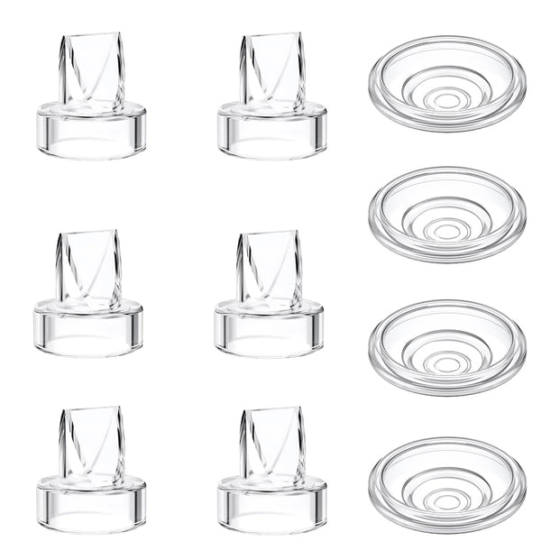 IVARONAL duckbill valves closeup, designed to prevent leaks on Momcozy S12 Pro and S9 Pro