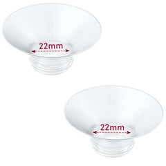 IVARONAL 22mm flange insert two-pack in soft silicone for comfortable pumping.