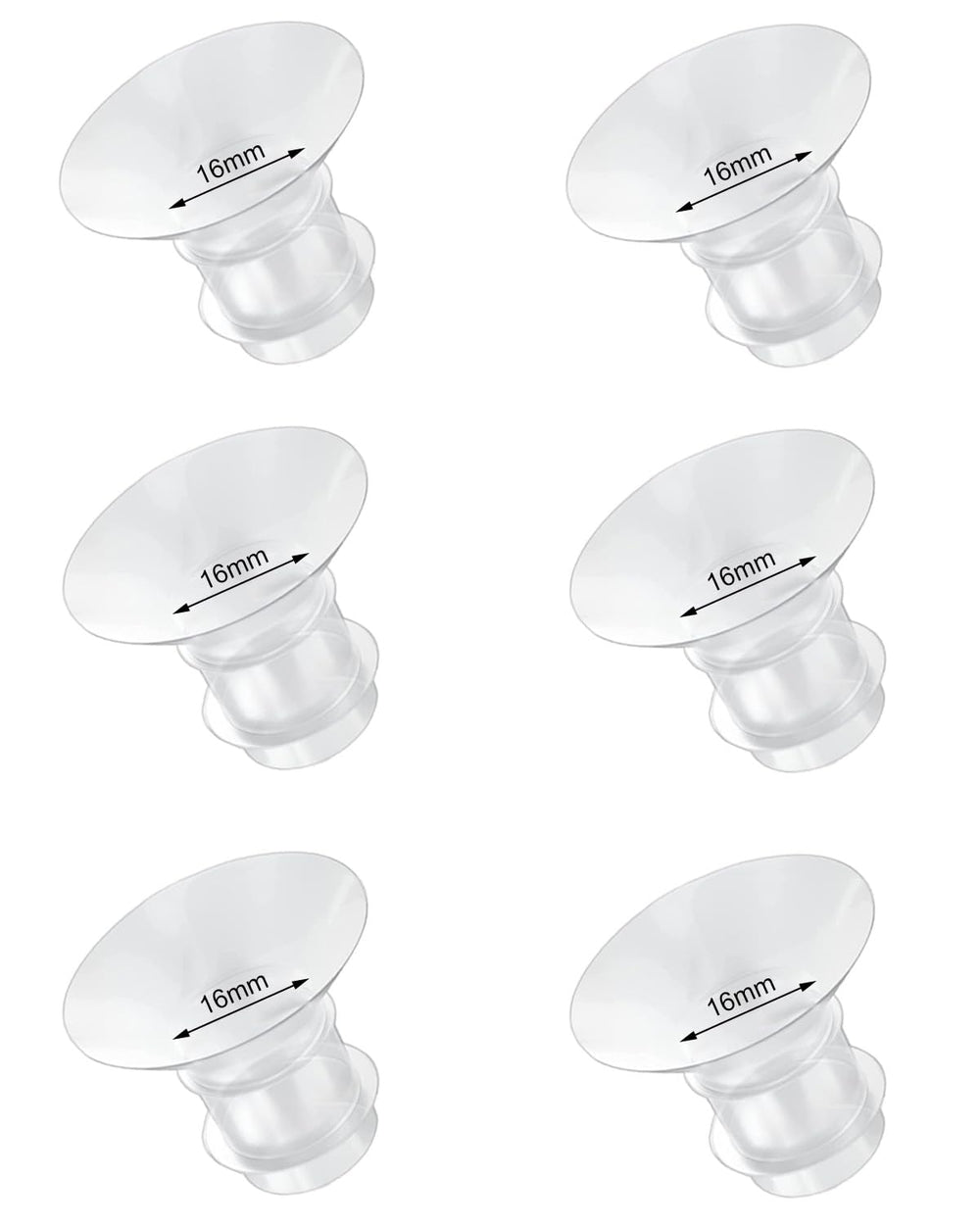IVARONAL flange inserts 16mm pack for comfortable pumping fit.