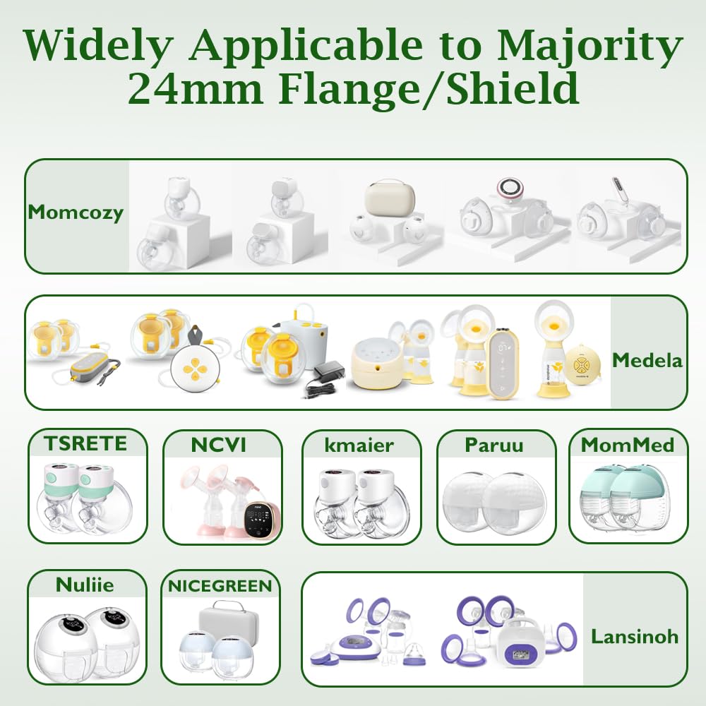 IVARONAL flange inserts compatible with popular breast pumps for versatile use.