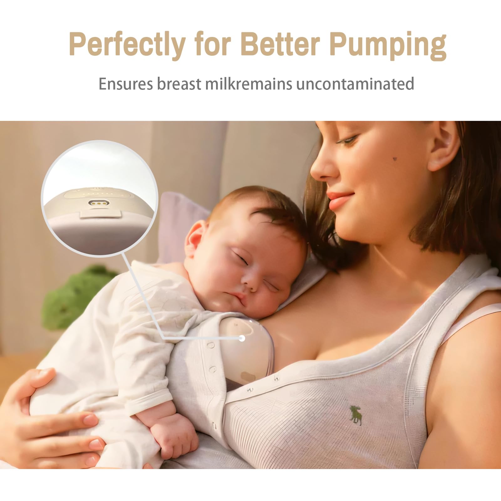 No charging interference: spout caps stay on without affecting the pump.