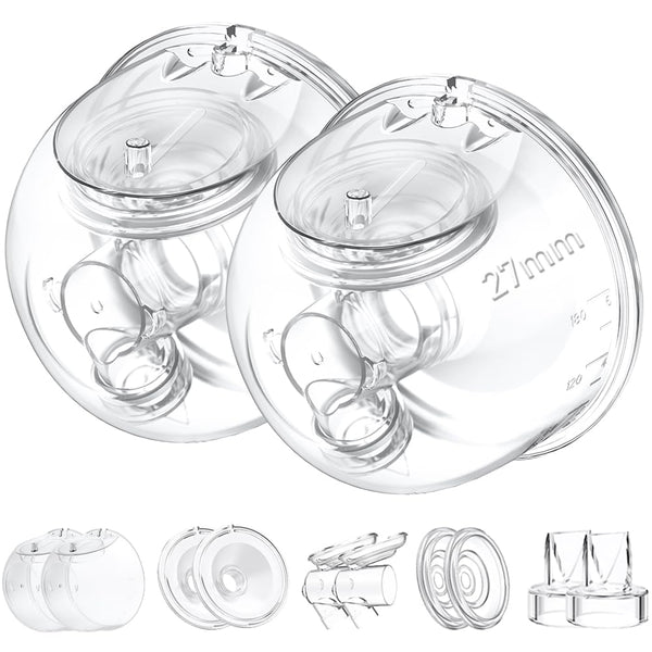 IVARONAL two full milk collector cups with 27mm flange for Momcozy S12 Pro/S9 Pro