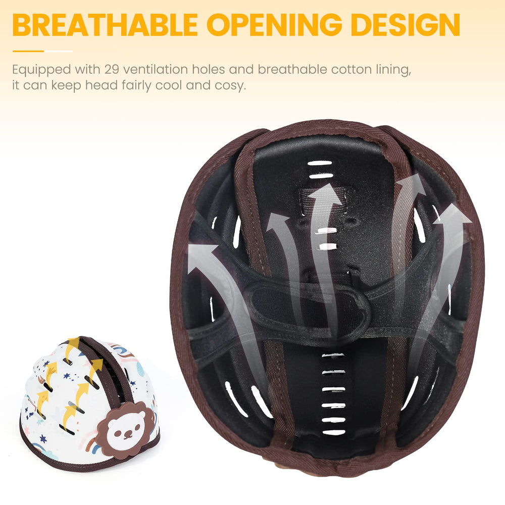 IvyWind baby safety helmet with dinosaur design keeps little explorers safe