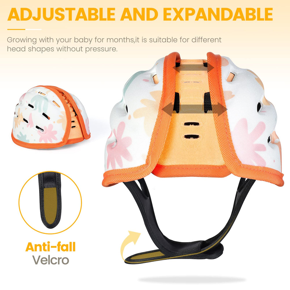IvyWind orange lion helmet side view with adjustable chin strap for secure fit
