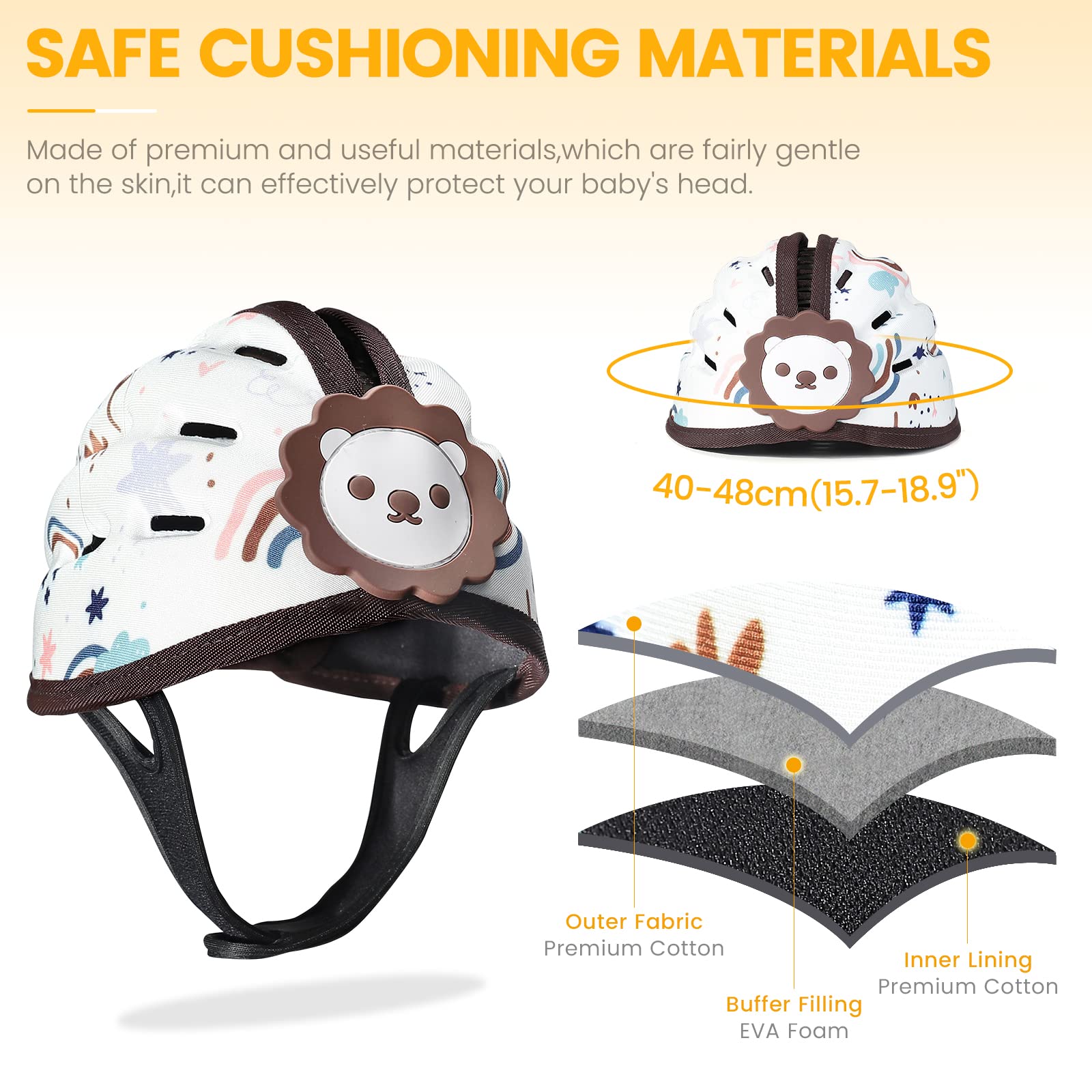 IvyWind breathable head protector showing ventilation holes for comfort