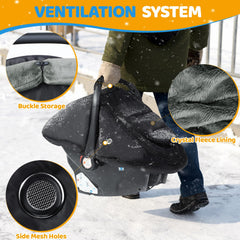 IvyWind car seat cover with kick-proof bottom buckle prevents shifting.