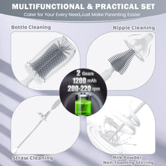 IvyWind milk frother and stirring head for quick formula prep.