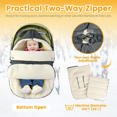 Ivywind adjustable snap buttons tailor coverage to outside temperature.