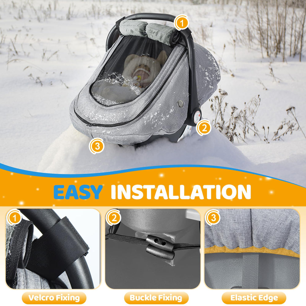 IvyWind front flap with buckle roll-up feature for adjustable coverage